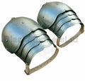 Scalloped Gothic Steel Shoulder Pauldrons - Pair - product photo 1