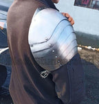 Rounded Medieval Steel Shoulder Pauldrons - Pair - product photo 3