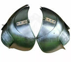 Broad-Plate Gothic Steel Shoulder Pauldrons - Pair - product photo 2