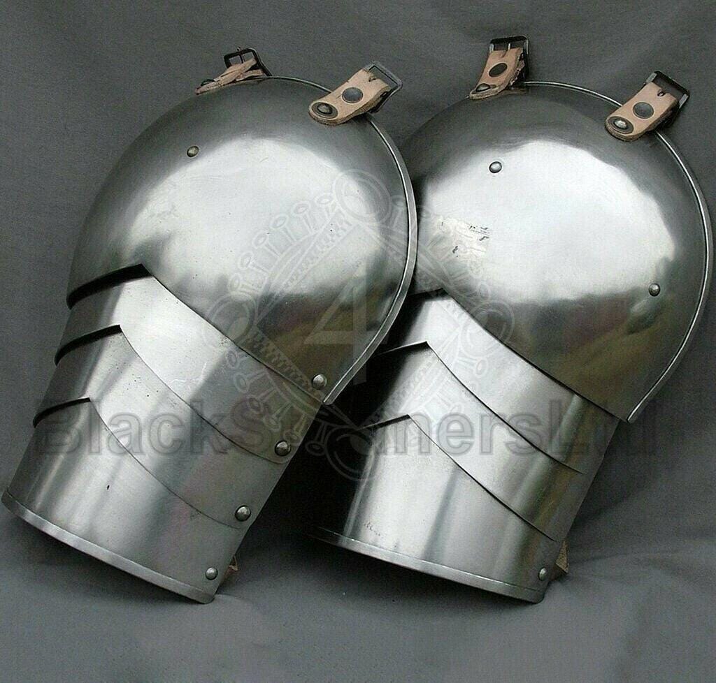 Tournament-Style Steel Shoulder Pauldrons - Pair - product photo 1
