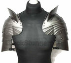 Raised-Edge Fantasy Steel Shoulder Pauldrons - Pair - product photo 2